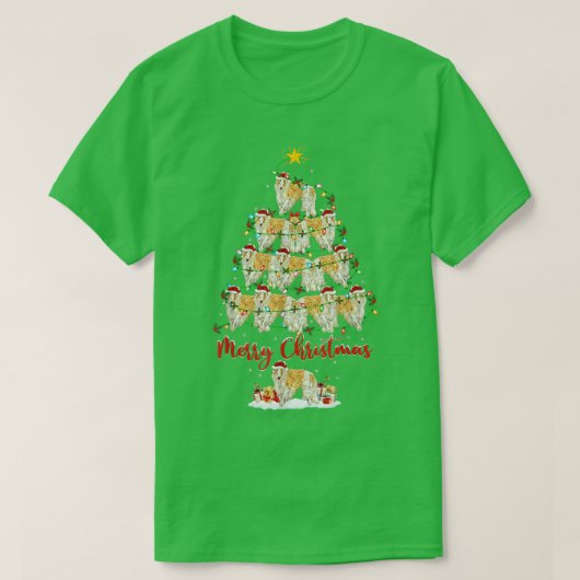 Borzoi Dog Lover Matching Santa Borzoi Weihi T-Shirt (Design vorne)