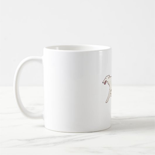 Borzoi dog Magic Kaffeetasse (Links)