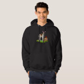 Borzoi Dog Ostereier Jagen Bunny Borzoi Ostern Hoodie (Vorne ganz)