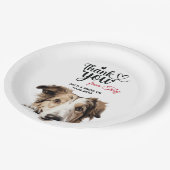 Borzoi Dog Pappteller (Schrägansicht)