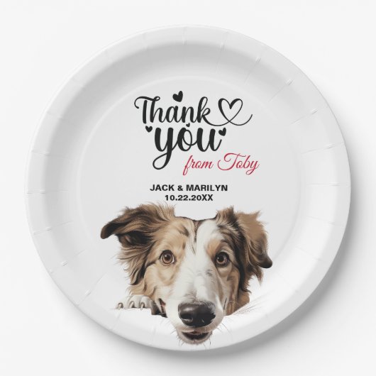 Borzoi Dog Pappteller (Vorderseite)
