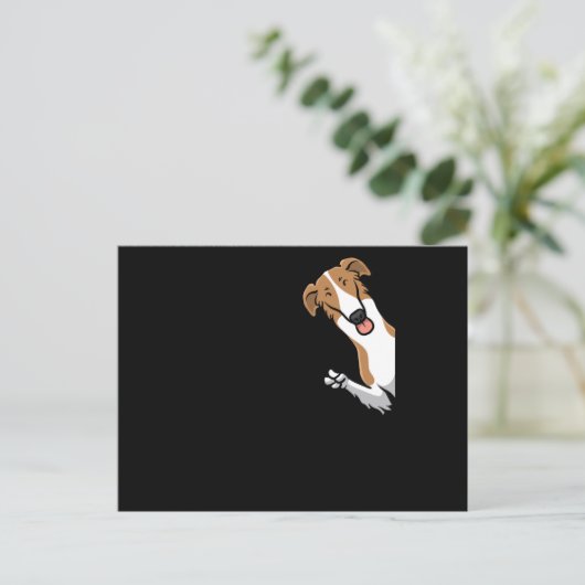 Borzoi Dog Postkarte (Stehend Vorderseite)