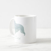 Borzoi Dog Watercolor Design Kaffeetasse (Vorderseite Links)