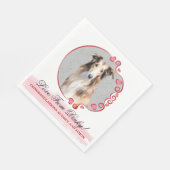 Borzoi Dog Wedding Napkins mit Hunde Foto Serviette (Ecke)