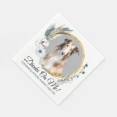 Borzoi Dog Wedding Napkins mit Hunde Foto Serviette (Ecke)