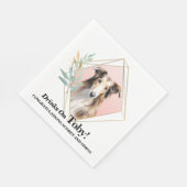 Borzoi Dog Wedding Napkins mit Hunde Foto Serviette (Ecke)