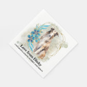 Borzoi Dog Wedding Napkins mit Hunde Foto Serviette (Ecke)