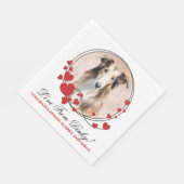 Borzoi Dog Wedding Napkins mit Hunde Foto Serviette (Ecke)