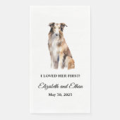 Borzoi Dog Wedding Serviette (Vorderseite)