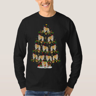 Borzoi Dog  Xmas Santa Borzoi Christmas Tree T-Shirt