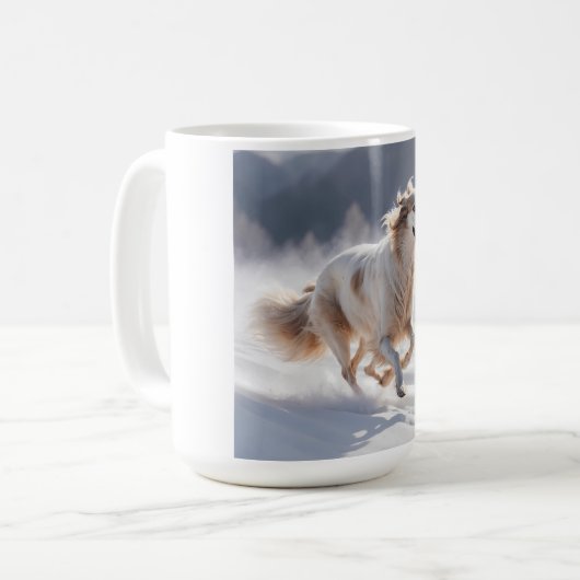 Borzoi Elegant Breed Coffee Tasse (Vorderseite Links)