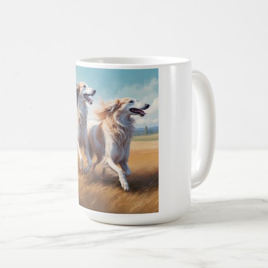 Borzoi Elegant Breed Coffee Tasse (VorderseiteRechts)