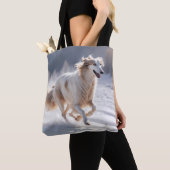 Borzoi Elegante Schultertasse Tasche (Von Nahem)