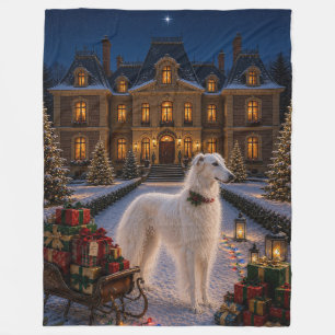 Borzoi-Feiertag Fleecedecke