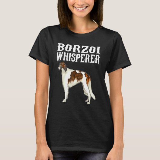 Borzoi-Flüsterer-Hund T-Shirt (Vorderseite)