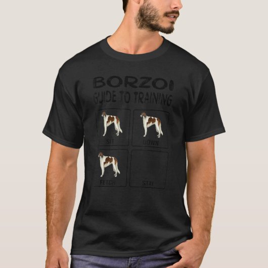 Borzoi-Führer zum Training von Gehorsam bei Hunden T-Shirt (Vorderseite)