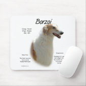 Borzoi-Geschichtsdesign Mousepad (Mit Mouse)