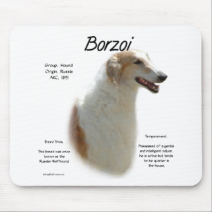 Borzoi-Geschichtsdesign Mousepad