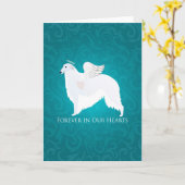 Borzoi-Haustier-Verlust-Beileids-Entwurf Karte (Gelbe Blume)