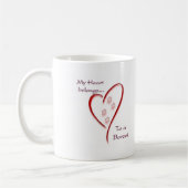 Borzoi Heart Belongs Kaffeetasse (Links)
