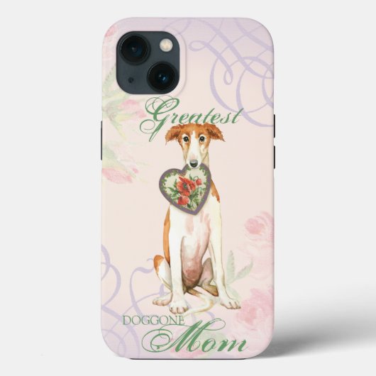 Borzoi Heart Mama Case-Mate iPhone Hülle (Rückseite)