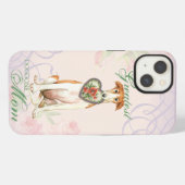 Borzoi Heart Mama iPhone Hülle (Rückseite (Horizontal))