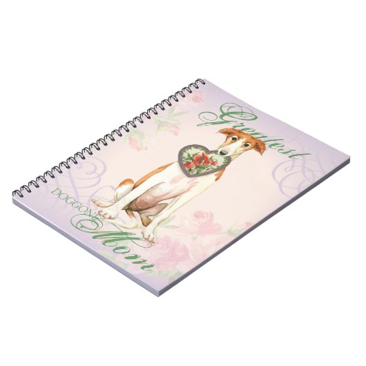 Borzoi Heart Mama Notizblock (Linke Seite)