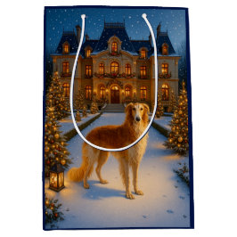 Borzoi Holiday Card Mittlere Geschenktüte
