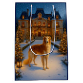 Borzoi Holiday Card Mittlere Geschenktüte (Rückseite)