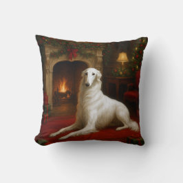 Borzoi Holiday  Kissen