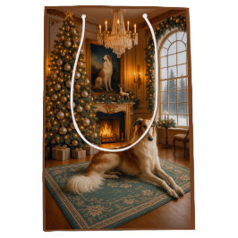 Borzoi Holiday  Mittlere Geschenktüte