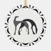Borzoi Hound Weihnachtsschmuck (Vorne)