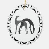Borzoi Hound Weihnachtsschmuck (Links)