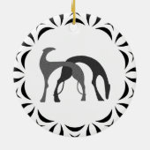 Borzoi Hound Weihnachtsschmuck (Hinten)