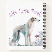 Borzoi Hund Mama Floral Notizblock (Rückseite)