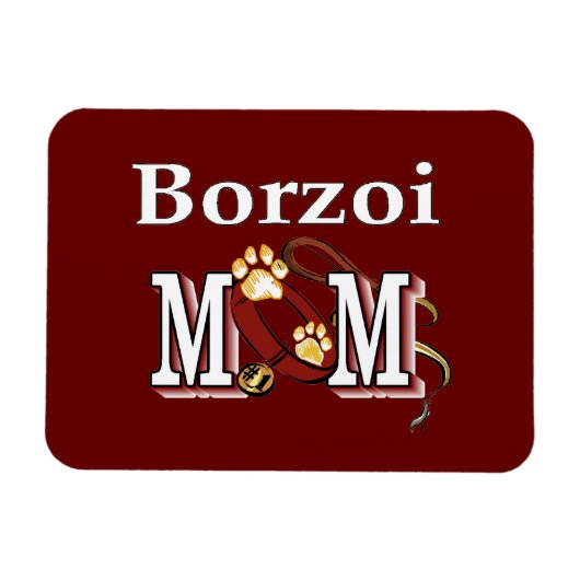 Borzoi Hund MAMA Magnet (Horizontal)