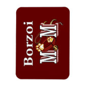 Borzoi Hund MAMA Magnet (Vertikal)
