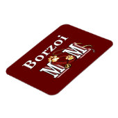Borzoi Hund MAMA Magnet (Linke Seite)