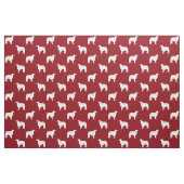 Borzoi Hunde Silhouetten Rot und Weiß Gemustert Stoff (Fat Quarter (45,7 x 55,9 cm))