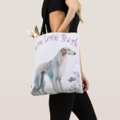 Borzoi-Hundemutter Blumenmuster Tasche (Von Nahem)