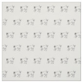 Borzoi Ink Sketch Hund Art Stoff (Muster)