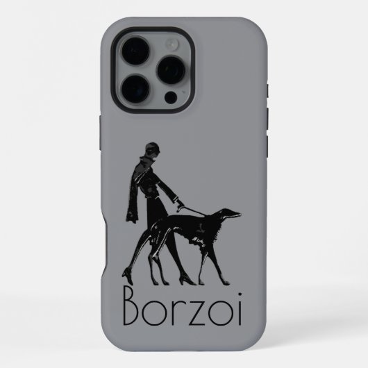 Borzoi iPhone Hülle (Rückseite)