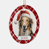 Borzoi Keramik Circle Ornament (Rechts)