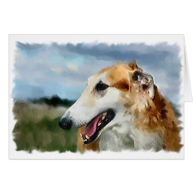 Borzoi Kunstgeschenke (Vorderseite (Horizontal))