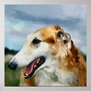 Borzoi Kunstgeschenke Poster