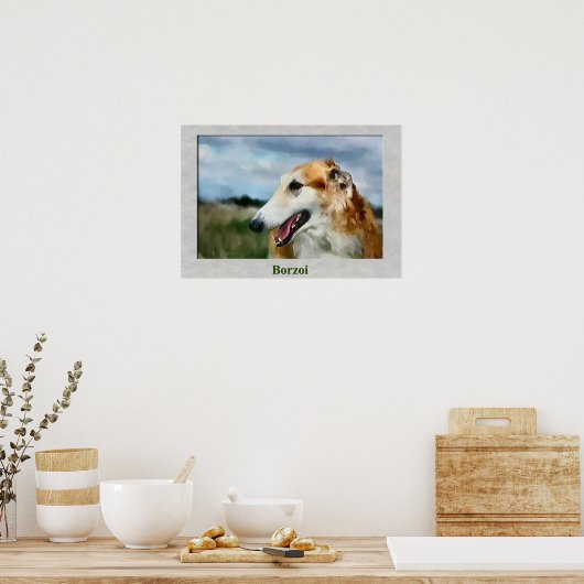 Borzoi Kunstgeschenke Poster (Küche)