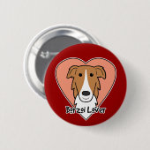Borzoi-Liebhaber Button (Vorne & Hinten)