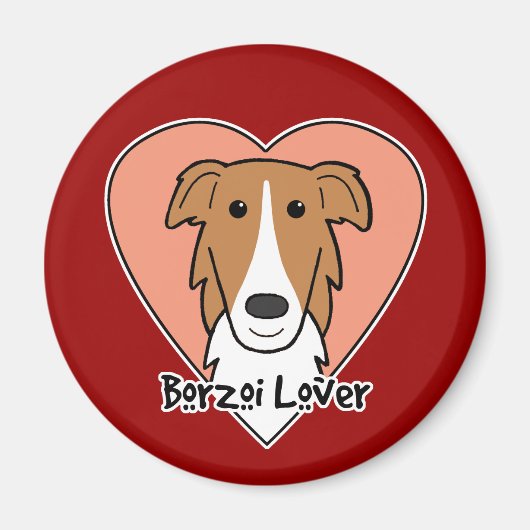 Borzoi Lover Magnet (Vorne)