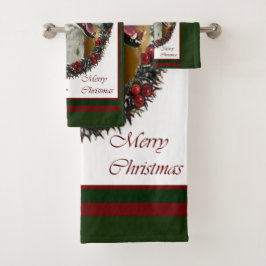 Borzoi Lovers Weihnachten Badhandtuch Set