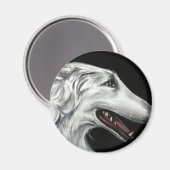 Borzoi Magnet (Vorderseite/Rückseite)